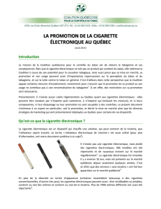 la promotion de la cigarette électronique au québec