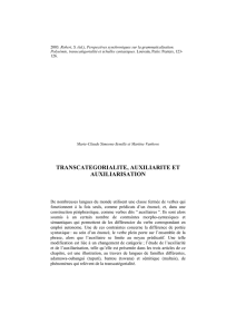 transcategorialite, auxiliarite et auxiliarisation