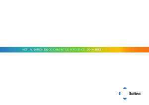 actualisation du document de référence | 2014‑2015