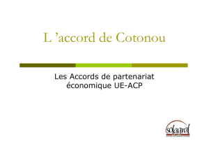 L `accord de Cotonou