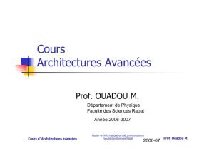 Architectures Avancées - Faculté des Sciences de Rabat