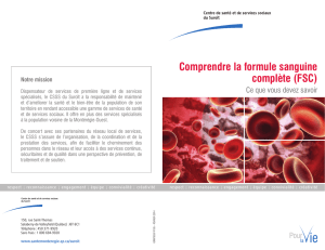 Comprendre la formule sanguine complète (FSC)