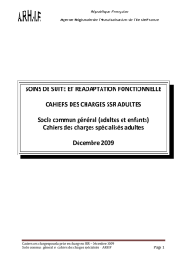 SOINS DE SUITE ET READAPTATION FONCTIONNELLE CAHIERS