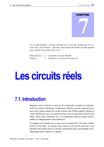 Chap 7 : les circuits réels