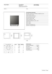 Fiche Produit Cube Plafond 06LC2A4409AJ Projet n° Date