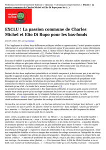 La passion commune de Charles Michel et Elio Di Rupo pour les