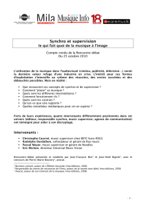 COMPTE-RENDU Synchro et supervision