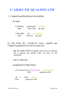 l`adjectif qualificatif - Le site de Melchior PANOSSIAN