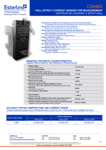 hall effect current sensor for measurement capteur de courant a effet