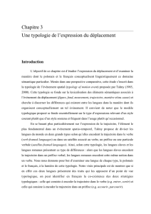 Chapitre 3 Une typologie de l`expression du déplacement