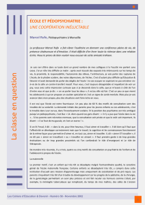 Marcel Rufo, « Ecole et psychiatrie, une coopération inéluctable