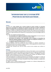 Interventions sur le système ETS