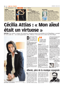 Cécilia Attias : « Mon aïeul était un virtuose
