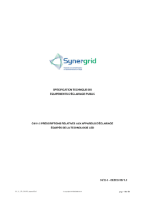 SYNERGRID_C4-11.3_Prescriptions relatives aux appareils d