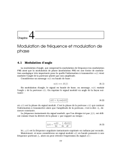 Modulation de fréquence et modulation de phase