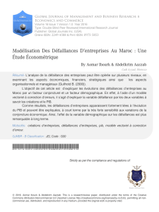 Modélisation Des Défaillances D`entreprises Au