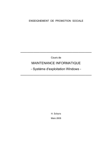 Maintenance - Systeme d`exploitation DOS