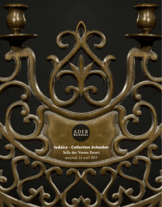 judaïca - Collection Schenker Salle des Ventes Favart