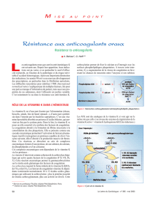 Résistance aux anticoagulants oraux - Resistance to