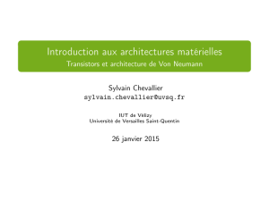 Transistors et architecture de Von Neumann - e-campus