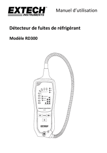 Manuel d`utilisation Détecteur de fuites de réfrigérant