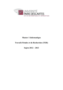 Master 1 Informatique – Projet TER 2012-2013