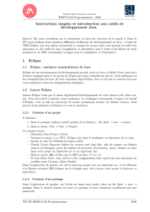 Instructions simples et introduction aux outils de développement