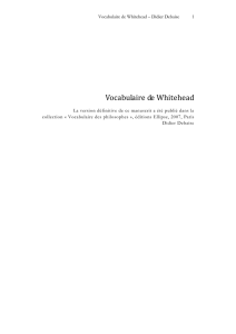 Vocabulaire de Whitehead