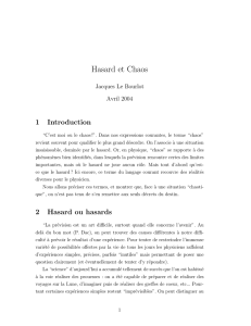 Hasard et Chaos - Les pages Web d`Aristote