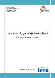 Le sans fil, ça vous branche - Olympiades de Physique France