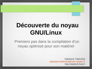 Découverte du noyau GNU/Linux