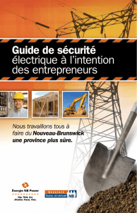 Guide de sécurité électrique à l`intention des entrepreneurs