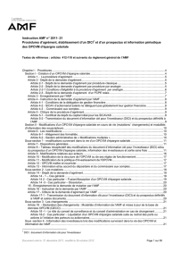 Instruction AMF n° 2011- 21 relative aux procédures d`agrément, à l