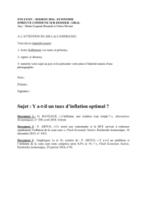 Sujet : Y a-t-il un taux d`inflation optimal ?