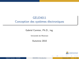 GELE4011 Conception des systèmes électroniques