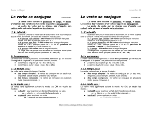 Le verbe se conjugue Le verbe se conjugue - bla-bla cycle 3