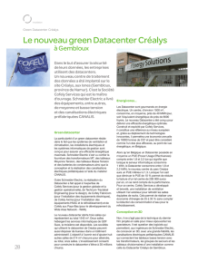 Le nouveau green Datacenter Créalys à