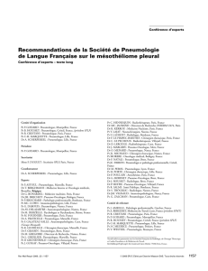 Recommandations de la Société de Pneumologie de Langue
