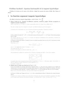 Problème facultatif : équation fonctionnelle de la tangente