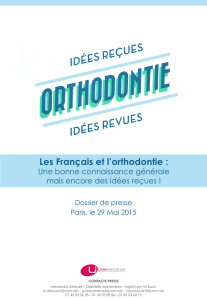 Les Français et l`orthodontie - Fédération Française d`Orthodontie