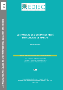 Le standard de l`opérateur privé en économie de marché