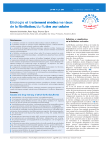 Etiologie et traitement médicamenteux de la fibrillation/du