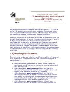 Une approche comparative des systèmes de santé dans quatre