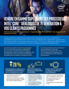 vendre en gamme supérieure des processeurs intel® core