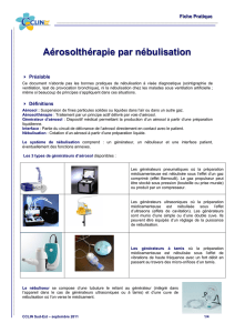 Aérosolthérapie par nébulisation - CClin Sud-Est