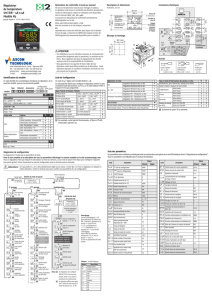 Régulateur de température 1/16 DIN - 48 x 48 Modèle M3