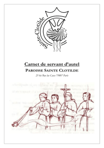 Livret des servants - Paroisse Sainte Clotilde