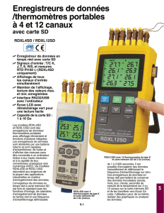 Enregistreurs de données /thermomètres portables à 4 et 12 canaux