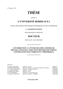 N° d`ordre : - Université Bordeaux 1