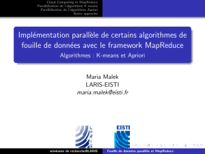 Algorithmes : K-means et - Maria Malek